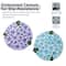 Glitzhome® 10" Set of 2 Cement Blue and Purple Hydrangea Textured Stepping Stones